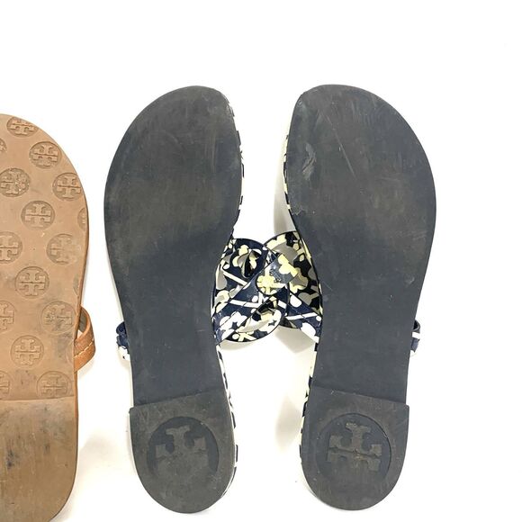 Tory Burch Size 8 Miller Thong Sandals Tropical Classic Designer 2-Pack - Picture 9 of 14